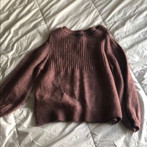 Never worn soft purple open shoulder sweater!